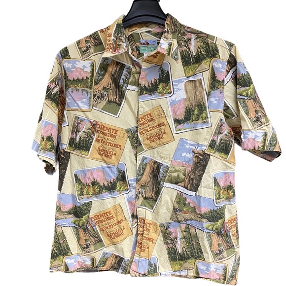 Vintage Reyn Spooner Yosemite National Park Hawaiian Shirt - Men’s Large - Picture 1 of 4